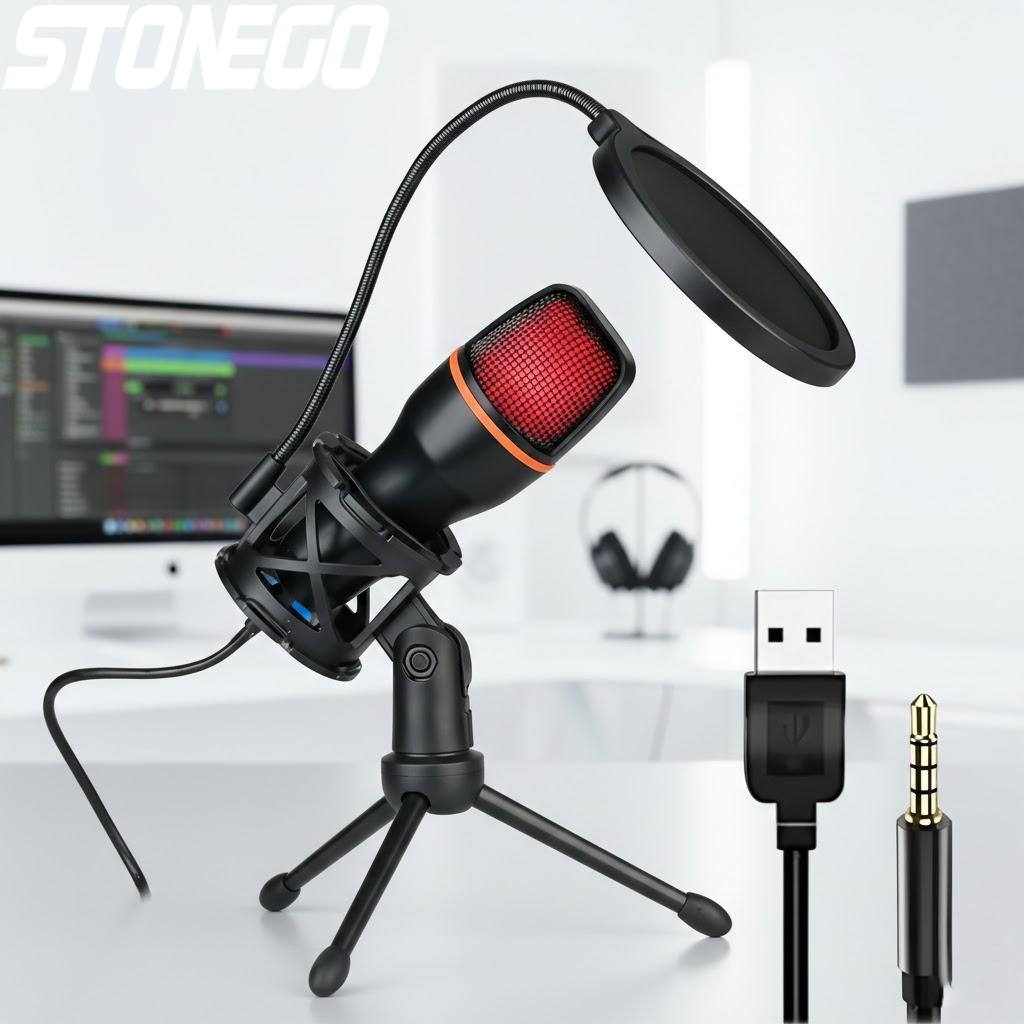 Photography Lighting Uk - Professional USB Condenser Microphone Kit with