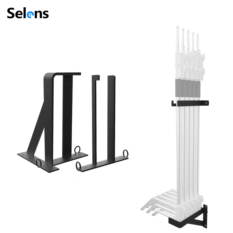 Photography Lighting Wall - Selens Wall Mount C-Stand Storage Rack