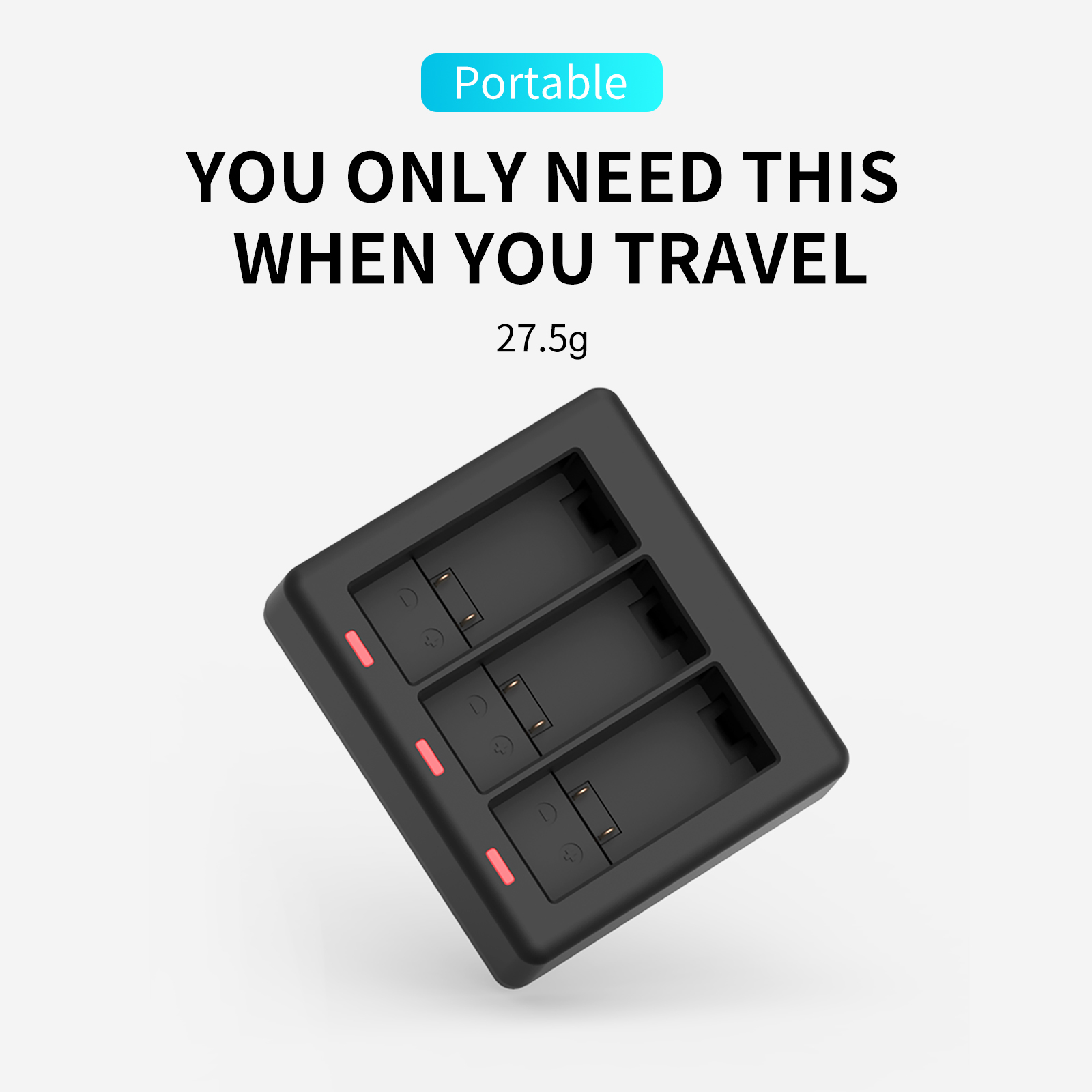 TELESIN 3 Ways Battery Charger - Gopro Action Camera Hero 11 Black recension och pris