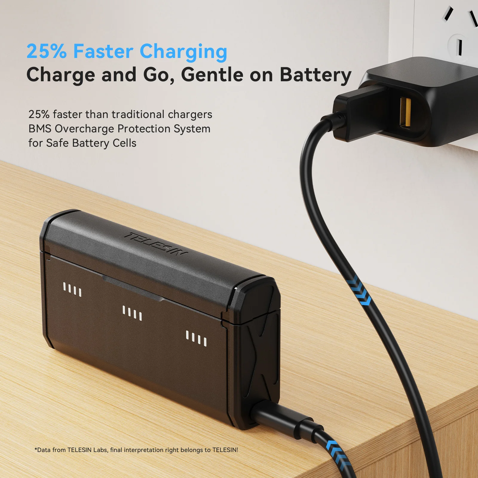 TELESIN Portable Fast Charging - Gopro Action Camera Hero 11 Black recension och pris