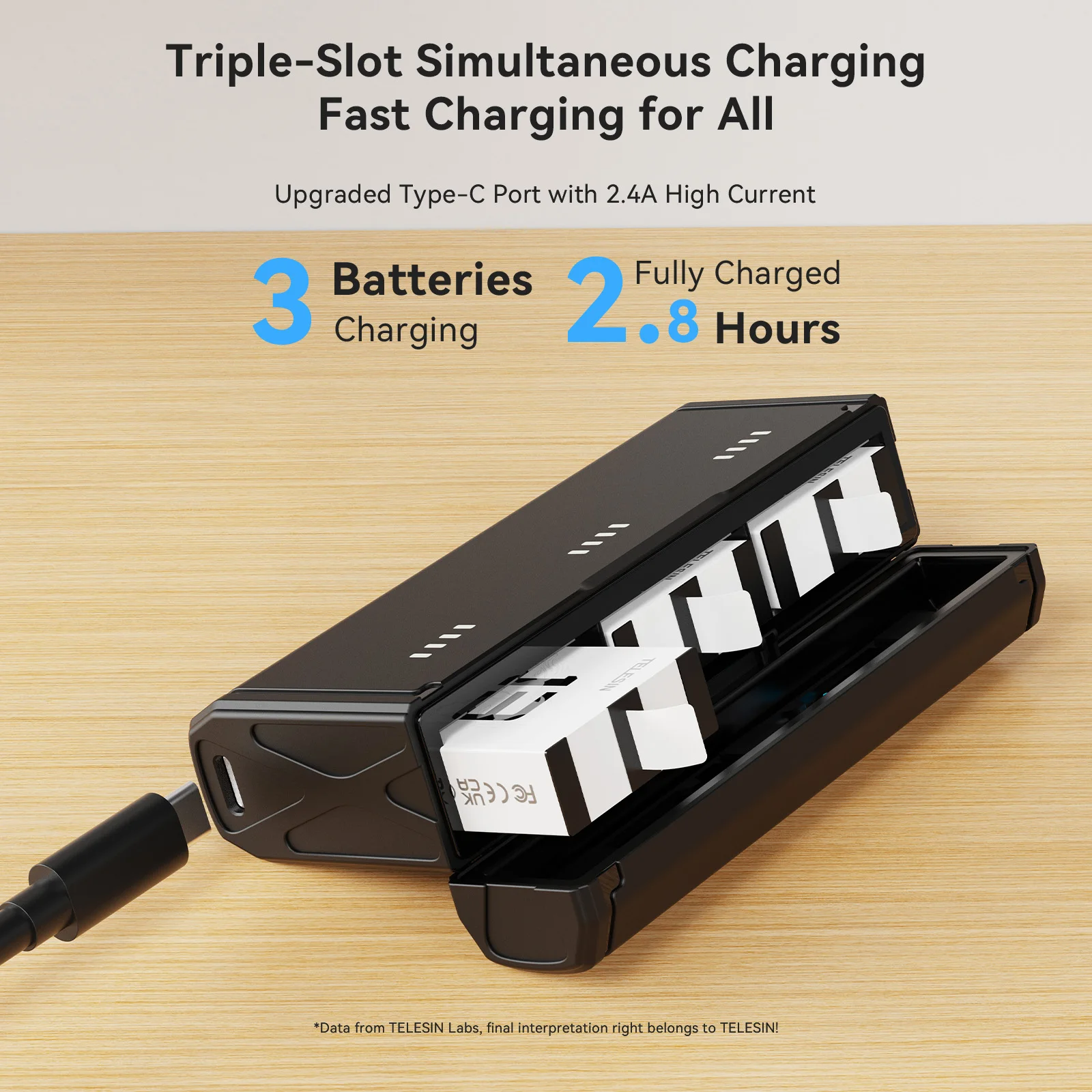 TELESIN Portable Fast Charging - Gopro Action Camera Hero 11 Black recension och pris