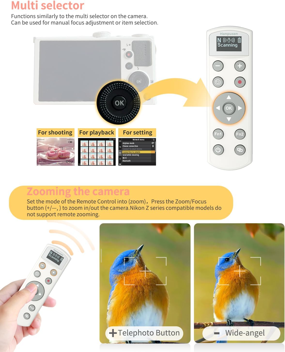 White ML-L7 USB-C Wireless Rem - Nikon Camera Z6 Iii recension och pris