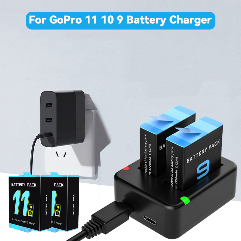 Dual Port Slot Double Battery  - Gopro Action Camera Hero 11 Black recension och pris
