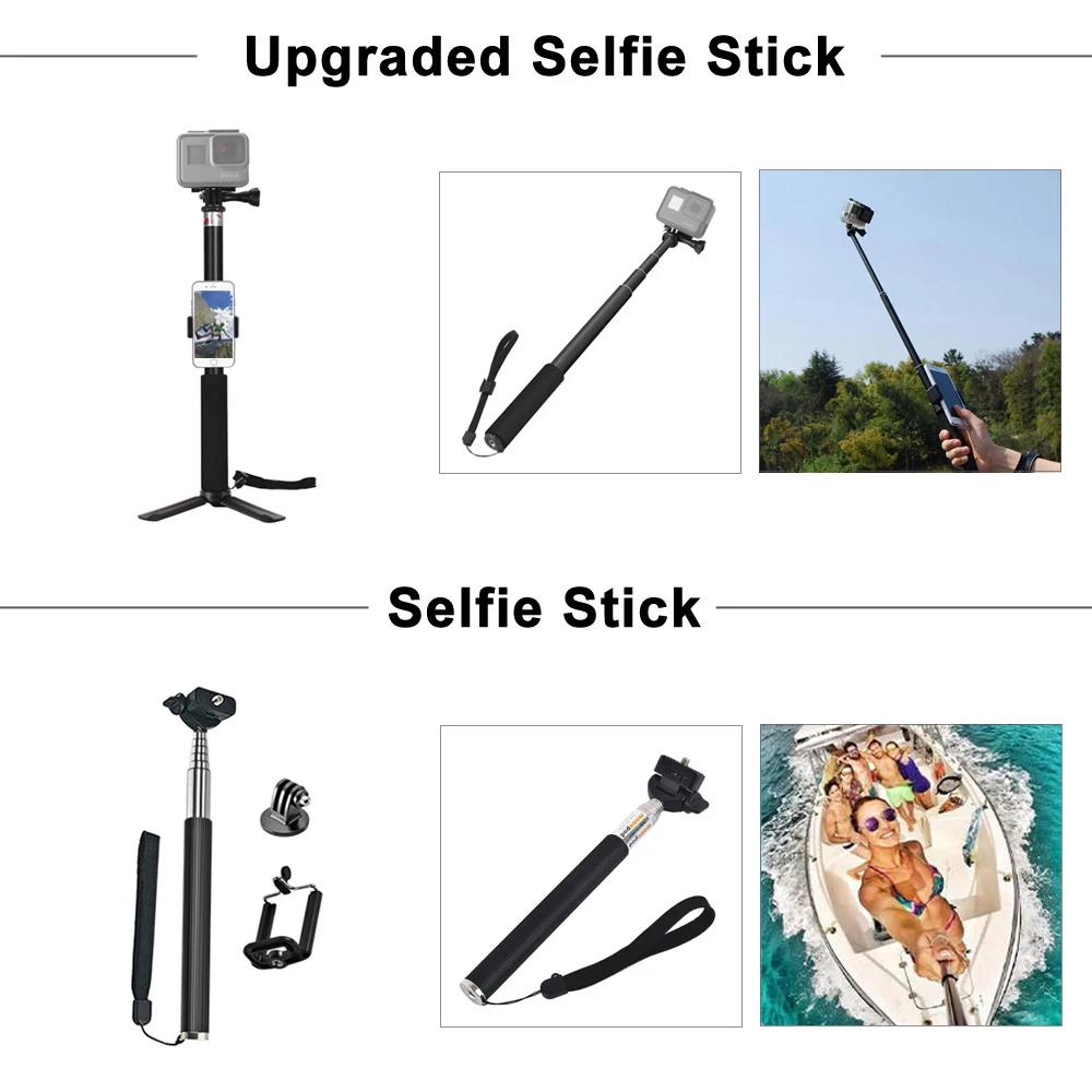 for GoPro Accessories Set for  - Gopro Action Camera Hero 11 Black recension och pris
