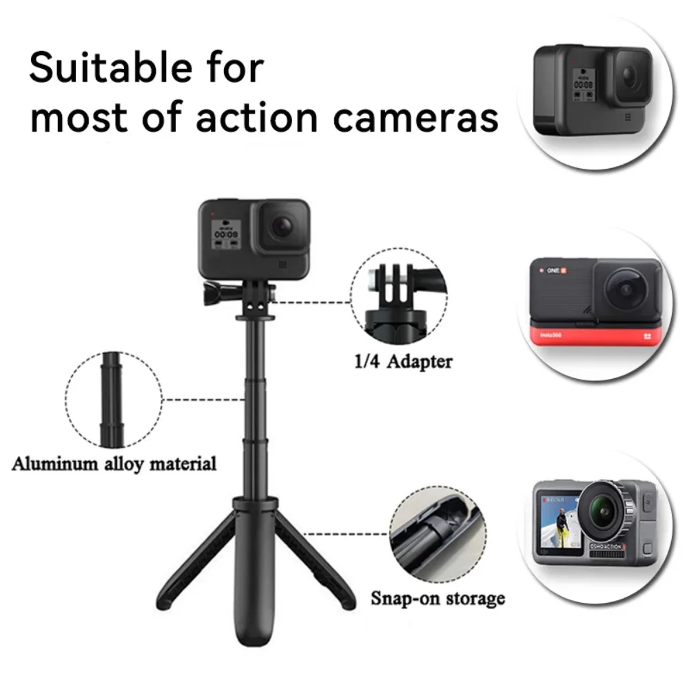 Mini Extendable Tripod Foldabl - Gopro Action Camera Hero 11 Black recension och pris