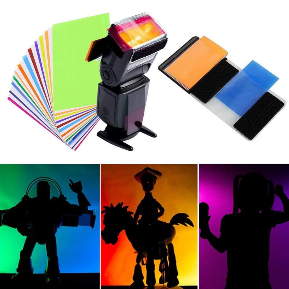 12 Colors Camera Flash Gels Li - Photography Lighting Flash recension och pris