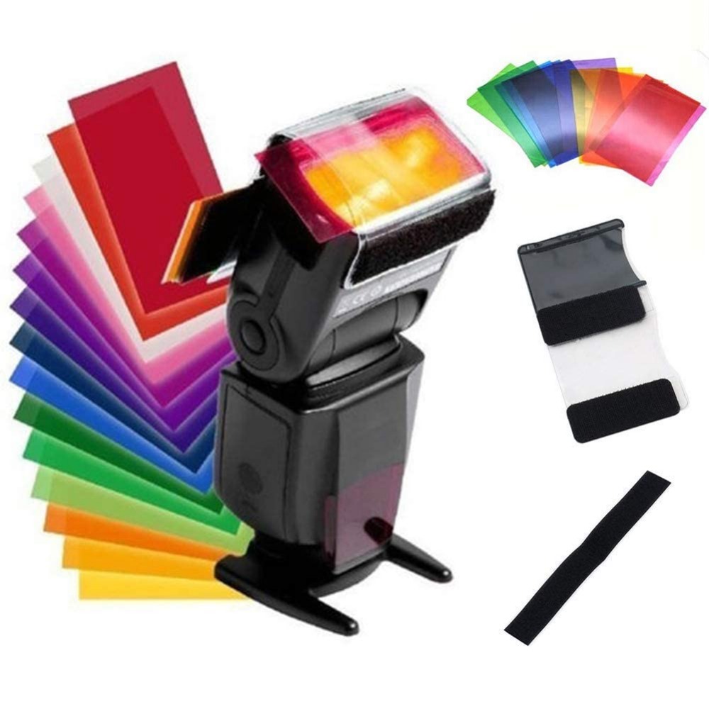 12 Colors Camera Flash Gels Li - Photography Lighting Flash recension och pris