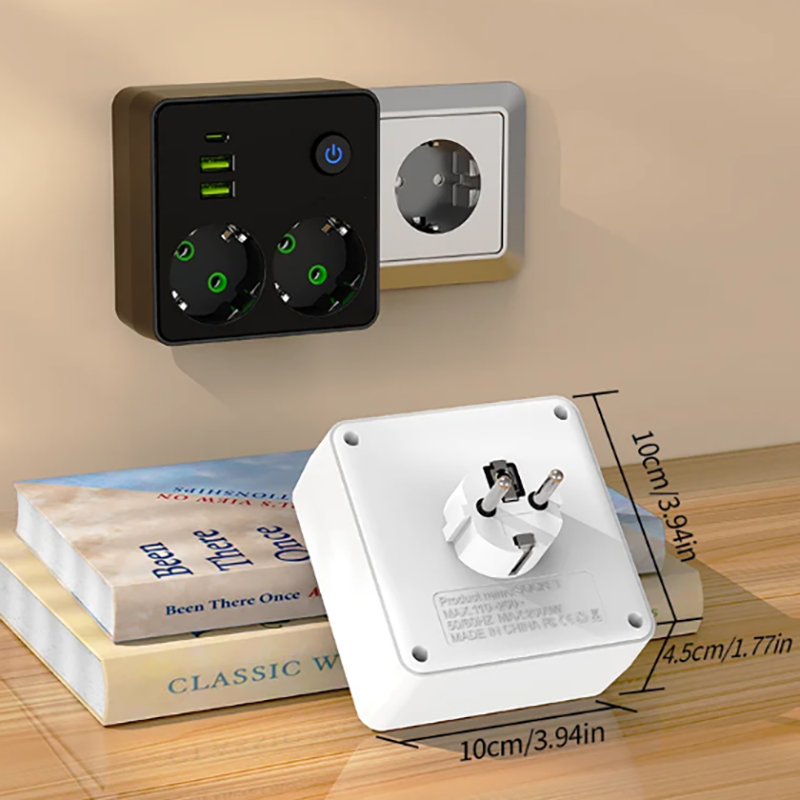EU Plug Outlet 2 Sockets Multi - Photography Lighting Uk recension och pris