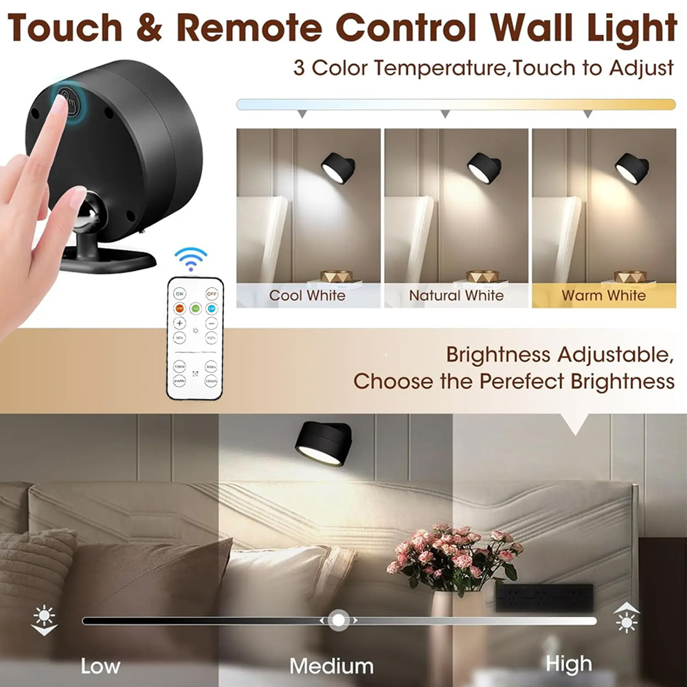 Magnetic LED Wall Light Night  - Photography Lighting Wall recension och pris
