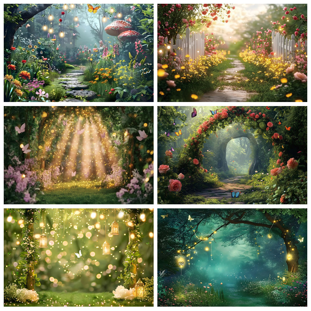 Fairy Tale Garden Backdrop for - Photography Natural Lighting recension och pris