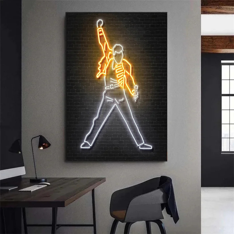 Abstract Neon Rapper Star Post - Photography Lighting Wall recension och pris