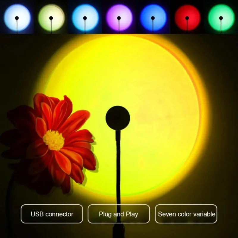 Mini USB ED Sunset Lamp Nightl - Photography Lighting Wall recension och pris