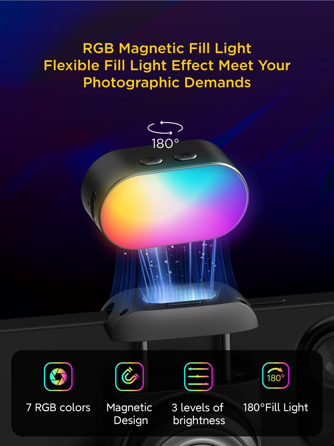 AOCHUAN RGB Magnetic Fill Ligh - Photography Lighting Uk recension och pris